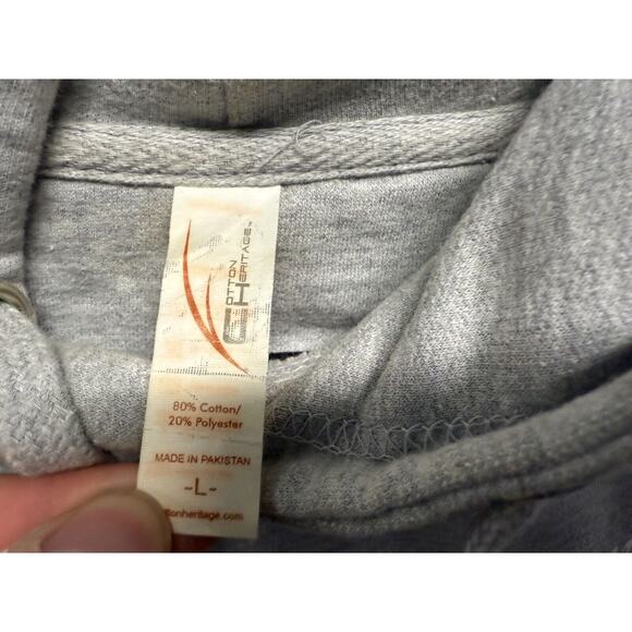 SkyBlue Grey Hoodie Mens Large - Picture 10 of 16